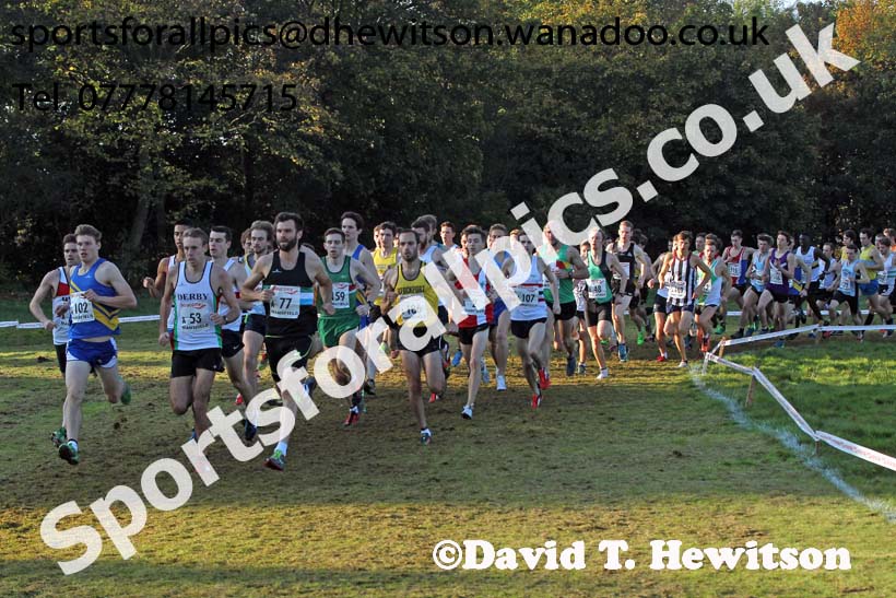 Senior men, National Cross Country Relays, Berry Park, Mansfield. Photo: David T. Hewitson/Sports for All Pics